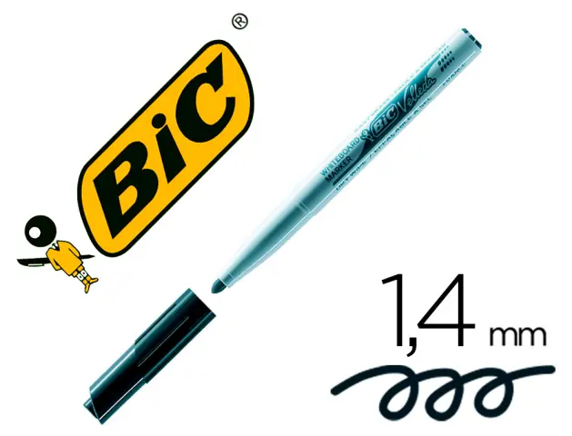 Imagen Rotulador bic velleda para pizarra negro -punta redonda 2 mm