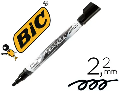 Imagen Rotulador bic velleda liquid pocket punta redonda 2,2 mm negro