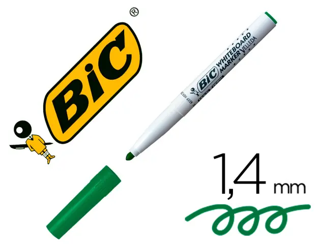 Imagen Rotulador bic velleda para pizarra verde -punta redonda 2 mm