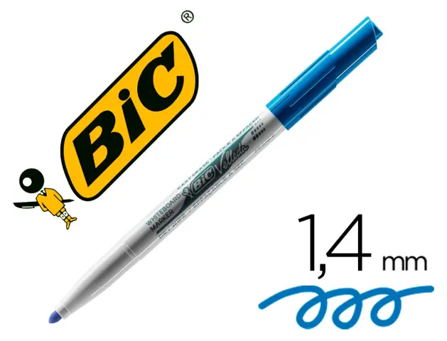 Imagen Rotulador bic velleda para pizarra azul -punta redonda 2 mm