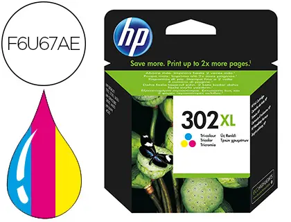 Imagen Ink-jet hp 302xl envy 4524 / 4527 / 4528 / 4521 tricolor 330 pag.