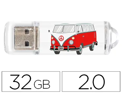 Imagen Memoria usb techonetech flash drive 32 gb 2.0 camper van-van (incluye canon)