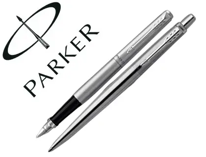 Imagen Juego parker duo jotter acero ct boligrafo + pluma