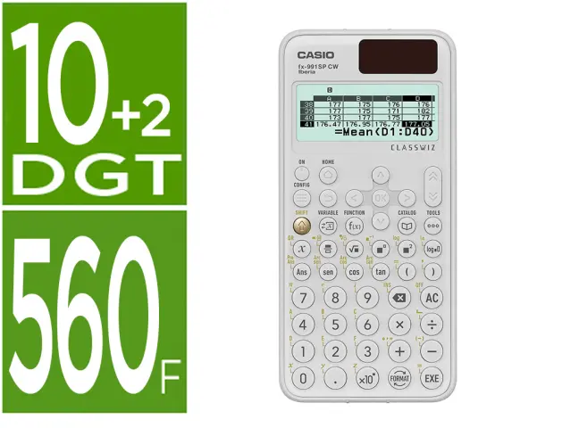 Imagen Calculadora casio fx-991spx ii classwizz cientifica 576 funciones 9 memorias 15+10+2 digitos codigo qr con tapa