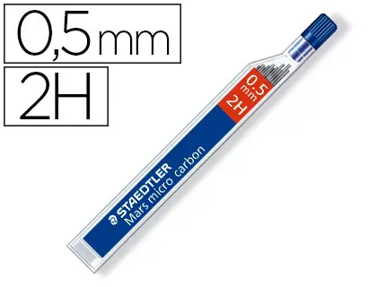 Imagen Minas staedtler mars micro grafito 0,5 mm 2h tubo con 12 unidades