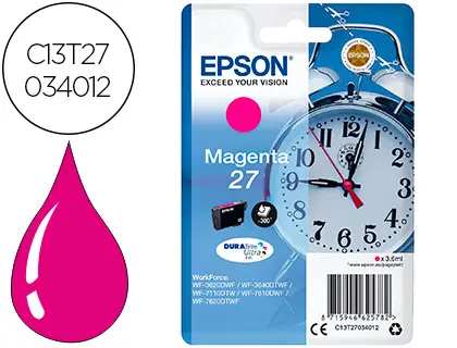 Imagen Ink-jet epson 27 wf-3620 / 711 0/ 7610 / 7620 magenta 300 pag