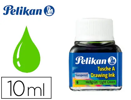 Imagen Tinta china pelikan verde claro n.6 frasco 10 ml