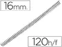 Imagen Espiral metalico q-connect 56 4:1 16mm 1,2mm caja de 100 unidades 2