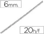 Imagen Espiral metalico q-connect 56 4:1 6mm 1mm caja de 200 unidades 2