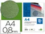 Imagen Tapa encuadernacion liderpapel polipropileno a4 0.8mm verde opaco paquete de 50 unidades 2