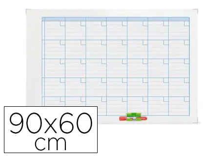 Imagen Planning magnetic.nobo mensual rotulable marco metalico 90x60 cm