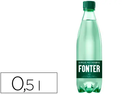 Imagen Agua mineral natural con gas fonter botella de 500ml