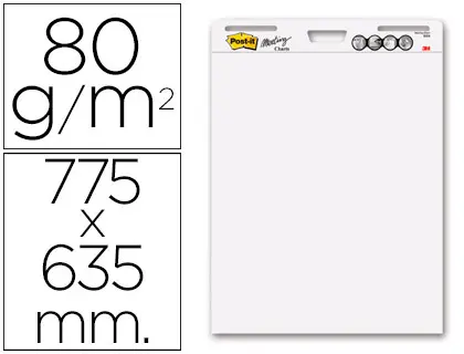 Imagen Bloc congreso post-it 775 x 635mm con 30 hojas 80 grs