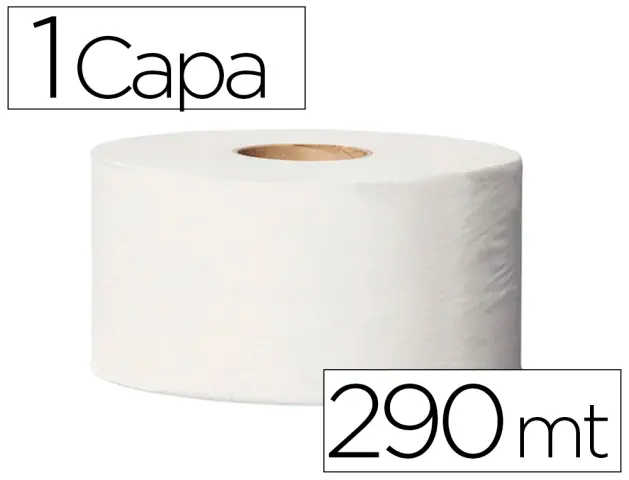 Imagen Papel higienico tork minijumbo 1 capa 290 mt para dispensador t2