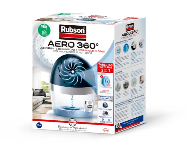 Imagen Deshumificador rubson aero 360 + refill gratis 189x118x241 mm