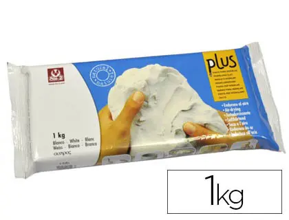 Imagen Arcilla sio-2 plus que endurece al aire blanco paquete de 1 kg