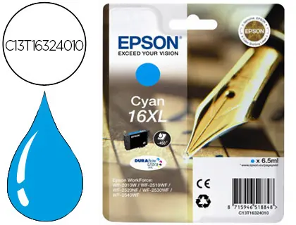 Imagen Ink-jet epson 16xl wf2010w wf2510wf wf2520nf wf2530wf wf2540wf cian 450 pag