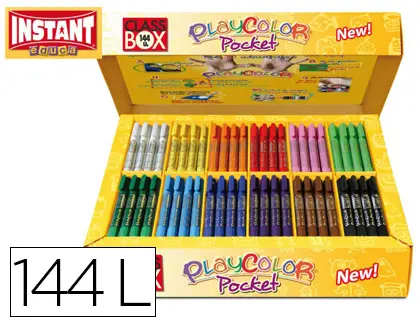 Tempera Solida Playcolor Pocket Escolar Caja 6 Barras 5 Gr Colores