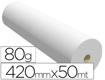 Imagen Papel reprografia para plotter 420mmx50mt 80gr impresion ink-jet