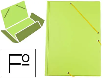 Imagen Carpeta liderpapel gomas plastico folio solapa color verde pistacho