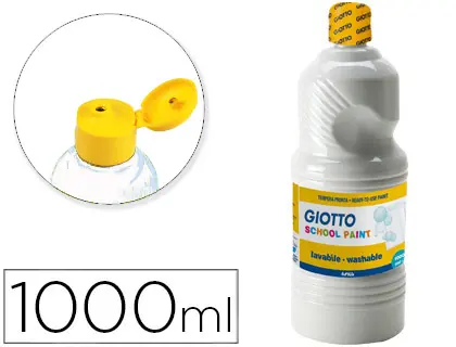 Imagen Tempera liquida giotto escolar lavable 1000 ml blanco