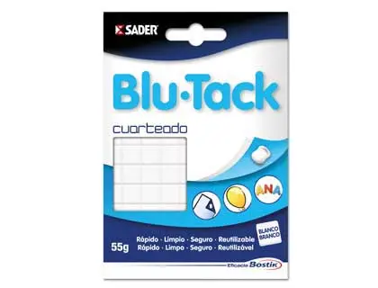 Imagen Sujetacosa masilla bostik blu tack blanco cuarteado