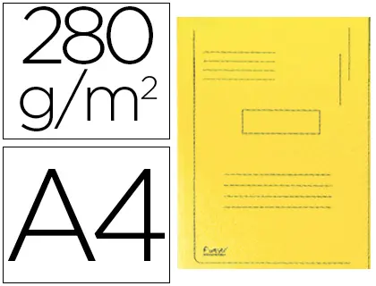 Imagen Subcarpeta cartulina reciclada exacompta a4 amarillo 280g/m2 con 2 solapas interior