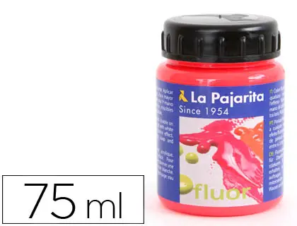 Imagen Pintura acrilica la pajarita f-03 rojo amapola fluorescente 75ml