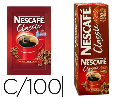 Imagen Cafe nescafe descafeinado monodosis caja de 10 sobres