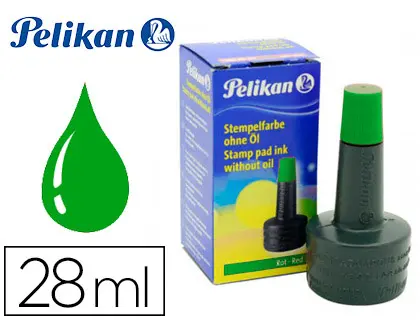 Imagen Tinta tampon pelikan verde frasco de 28 ml