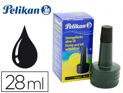 Imagen Tinta tampon pelikan negro frasco de 28 ml