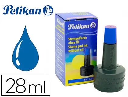 Imagen Tinta tampon pelikan azul frasco de 28 ml