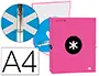 Imagen Carpeta liderpapel antartik a4 forrada 4 anillas 25 mm redondas color rosa 2