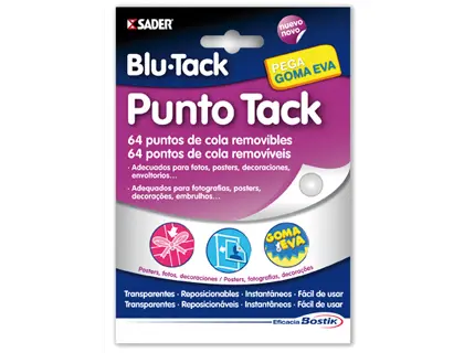 Imagen Sujetacosa masilla bostik blu tack punto tack 64 puntos de cola