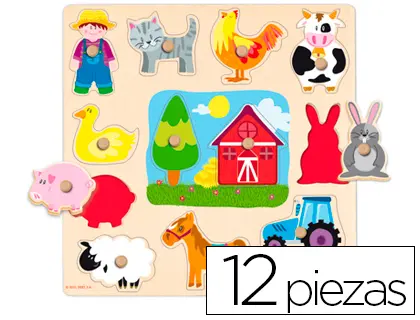 Imagen Puzzle diset silueta granja