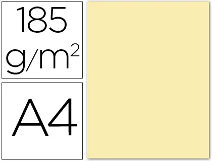 Imagen Cartulina guarro din a4 crema 185 gr paquete 50 h