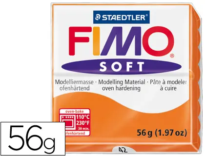 Imagen Pasta staedtler fimo soft 56 gr color naranja