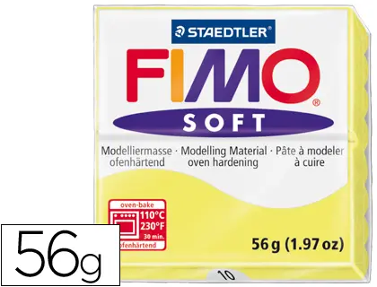 Imagen Pasta staedtler fimo soft 56 gr color amarillo limon