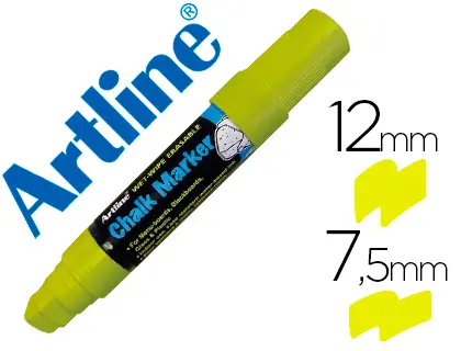 Imagen Rotulador artline pizarra verde negra epw-12 mm color amarillo