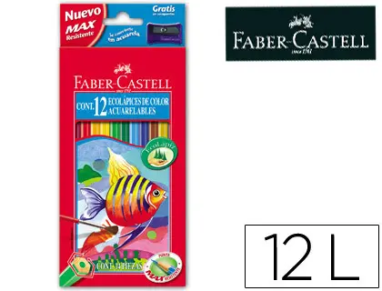 Imagen Lapices de colores faber-castell acuarelables c/ 12 surtidos