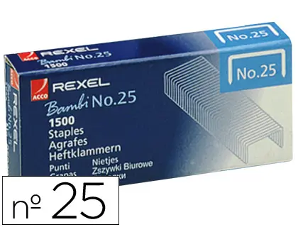 Imagen Grapas rexel n. 25 21/4 -caja de 1500