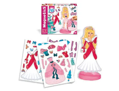 Imagen Juego diset magnetico vestidos de princesas