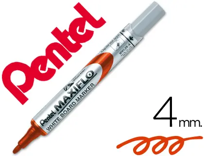 Imagen Rotulador maxiflo pentel para pizarra blanca color rojo