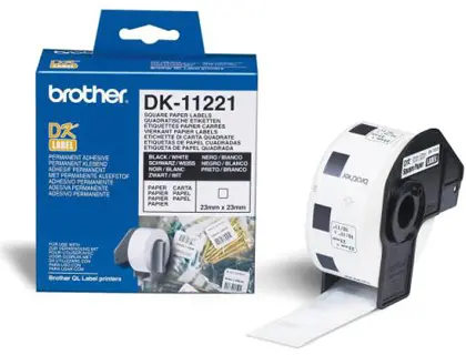 Imagen Etiqueta brother dk-11221 23x23 mm 1000 etq para impresoras ql