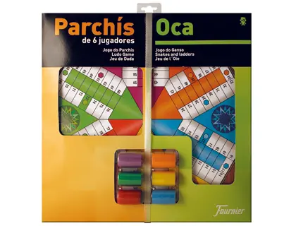 Imagen Parchis con oca tablero grande 6 jugadores 41x40x4,7