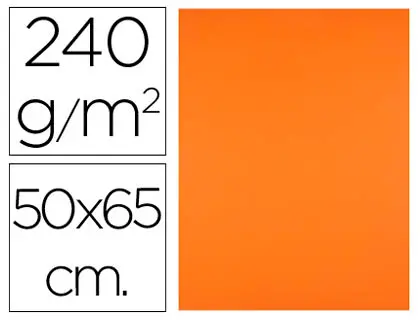 Imagen Cartulina liderpapel 50x65 cm 240g/m2 naranja