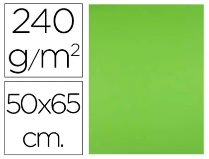 Imagen Cartulina liderpapel 50x65 cm 240g/m2 verde hierba