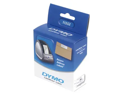 Imagen Etiqueta adhesiva dymo 11356 -tamao 89x41 mm para impresora 400 300 etiquetas uso identificacion