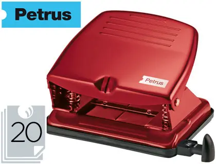 Imagen Taladrador petrus 65 color -burdeos -capacidad 20 hojas