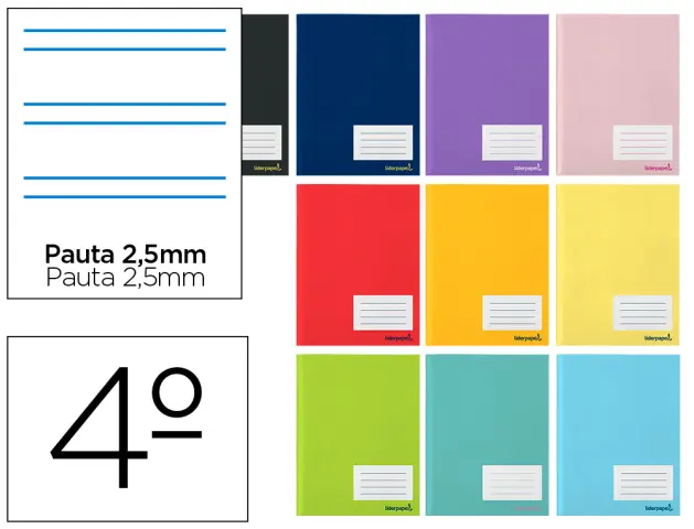 Imagen Libreta liderpapel write a5 32 hojas 60g/m2cuadro pauta 5 2.5mm con margen